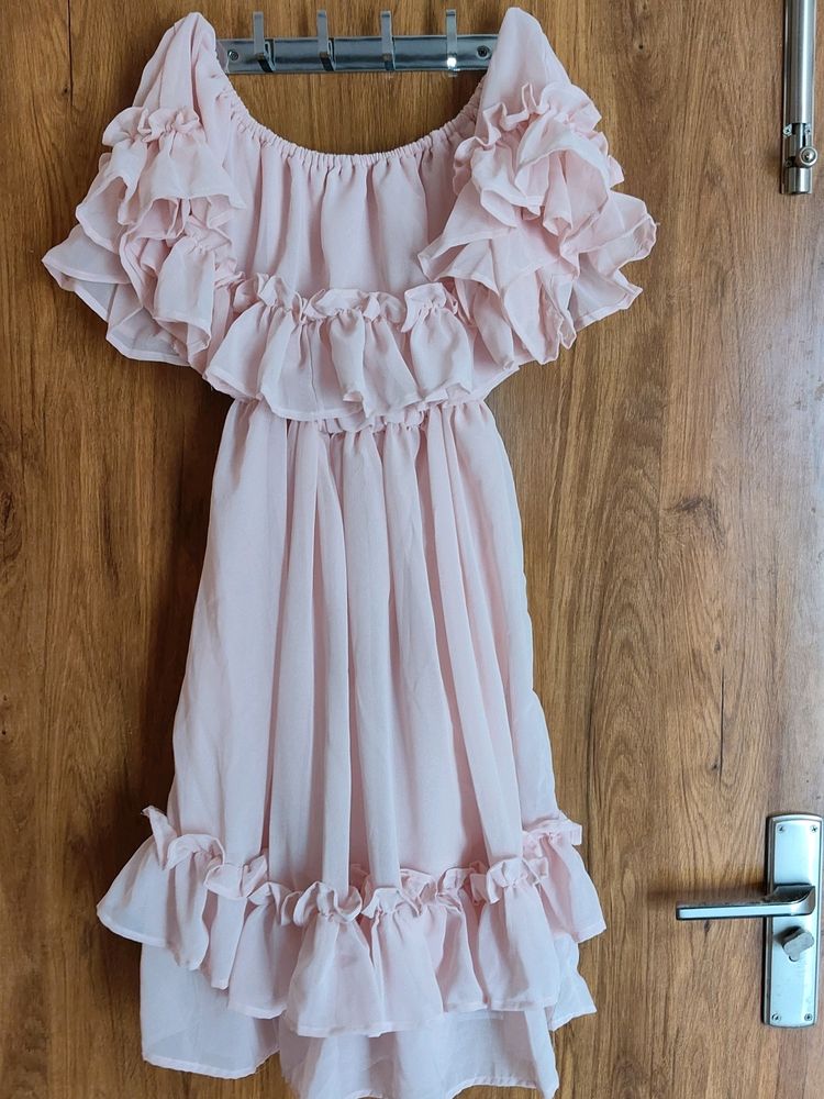 ⚠️price Drop⚠️New Pink Party Wear Midi Dress