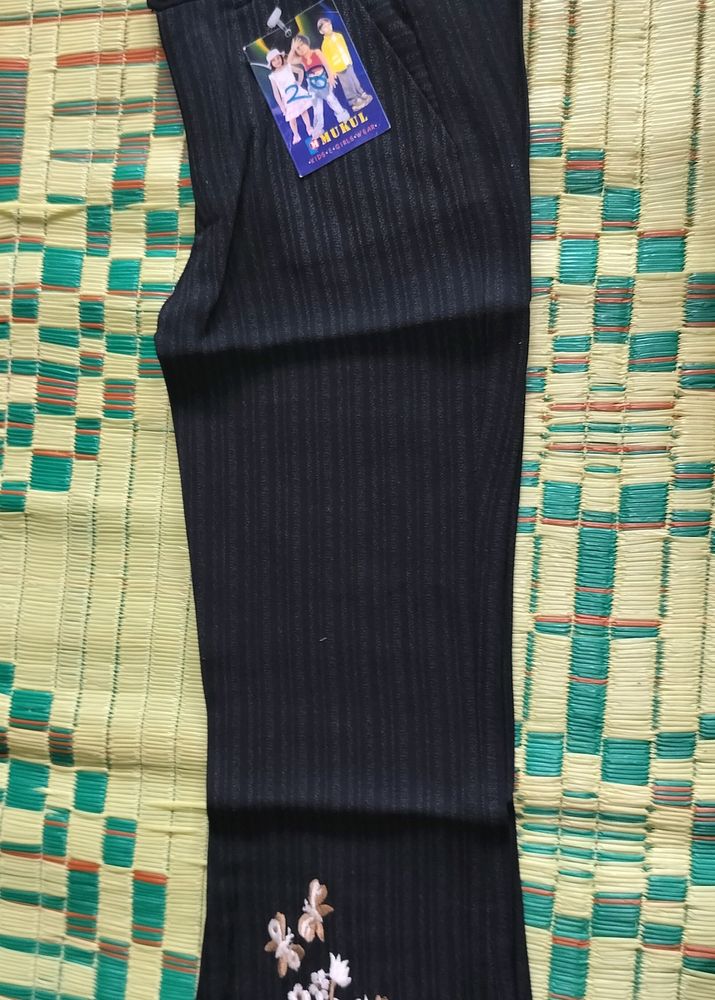 Mukul Cotton Armani Pant, Black Colour