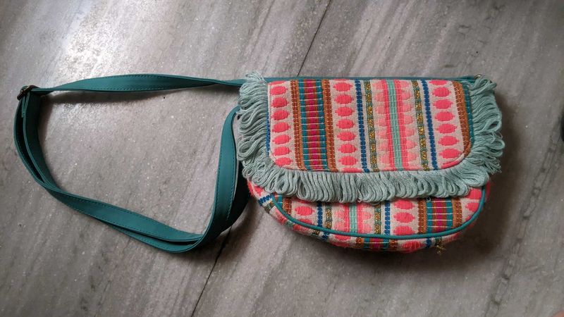 Multicolour Traditional Sling Bag