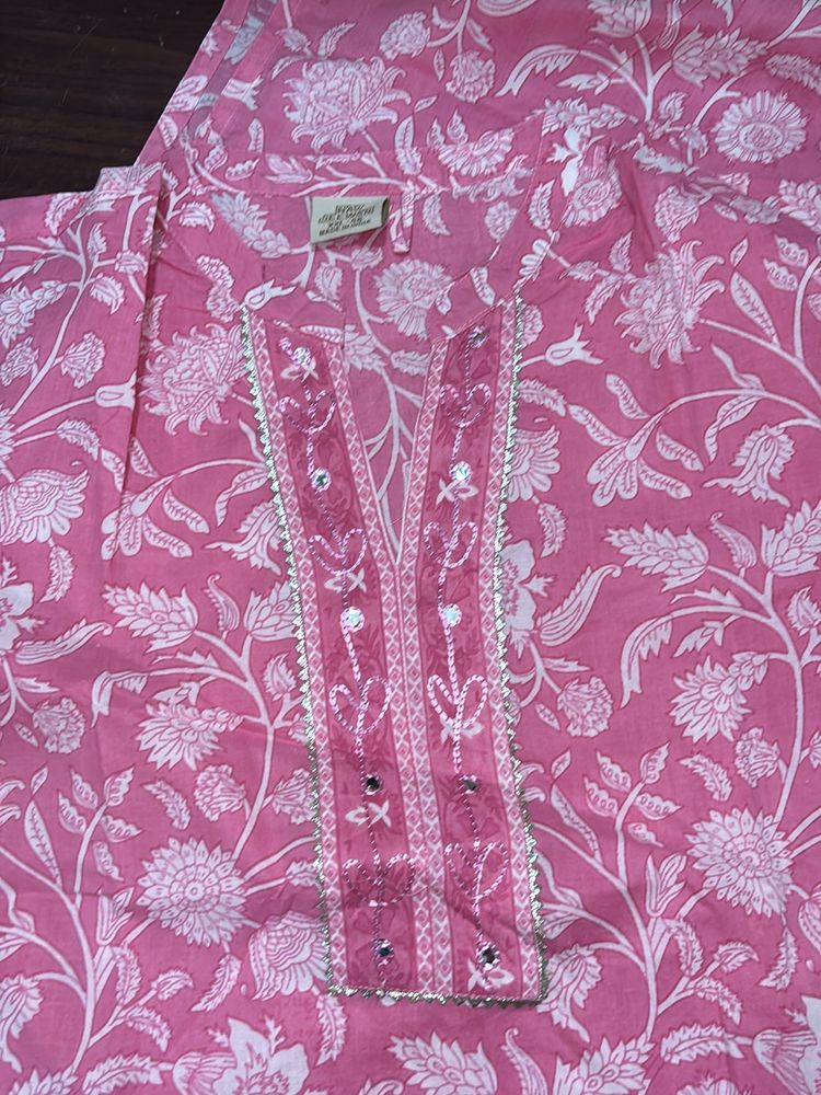 Cotton Kurti Pink