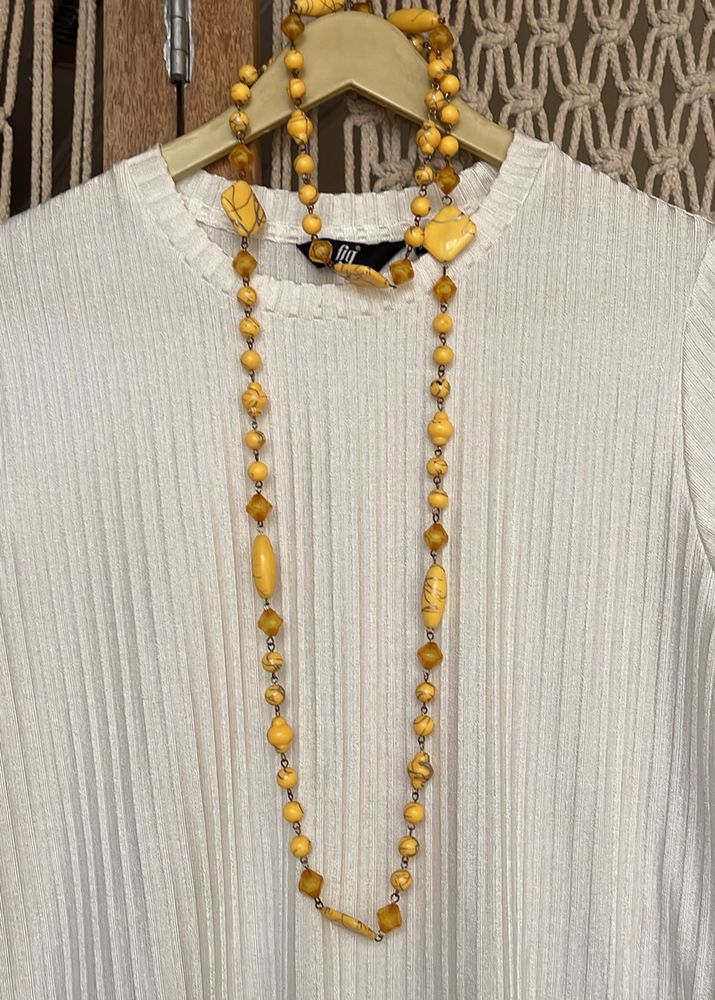 Super long beaded necklace