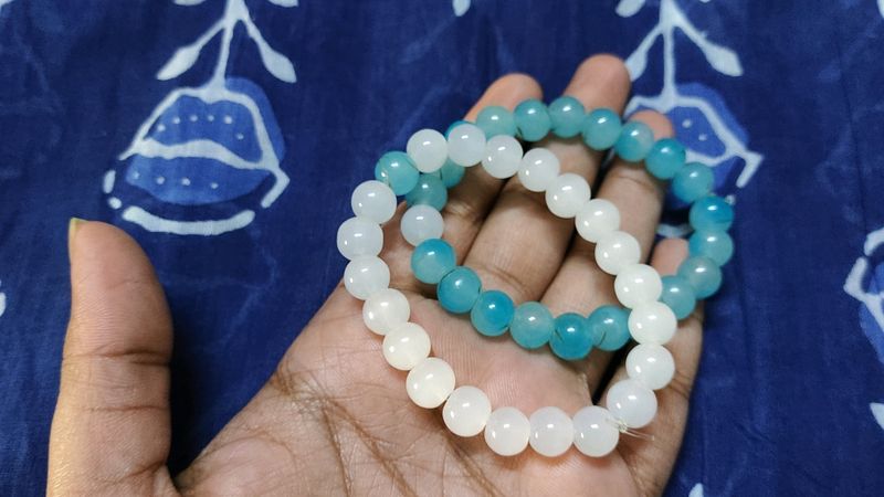 Blue & White Bracelet | Glass Beads Bracele