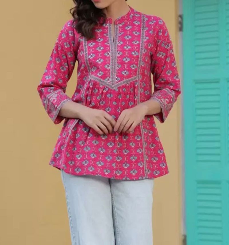 Pure Cotton Short Kurti