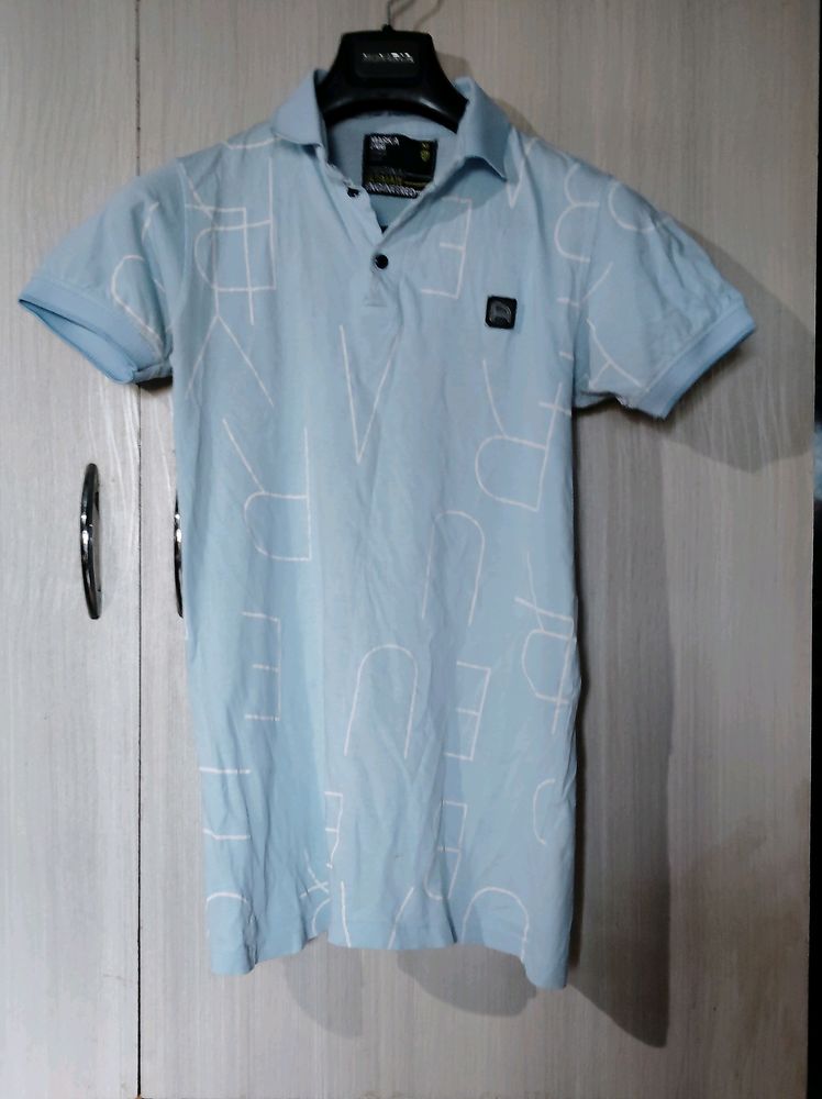 Blue Polo T-shirt For Men Size -M