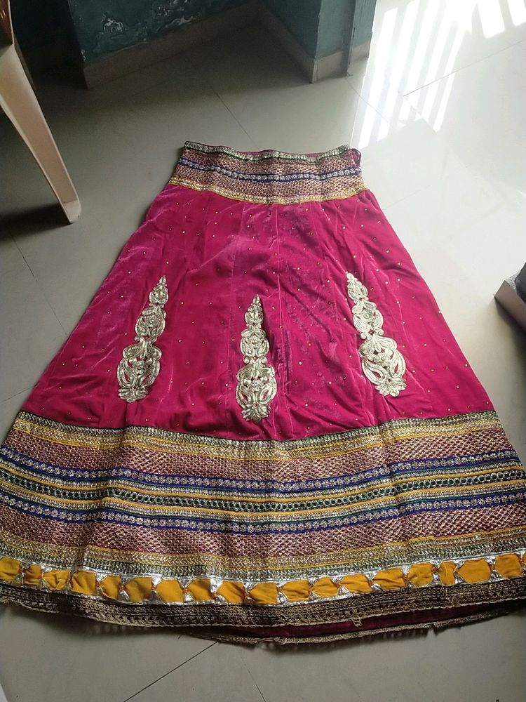 Pink And Yellow Choli