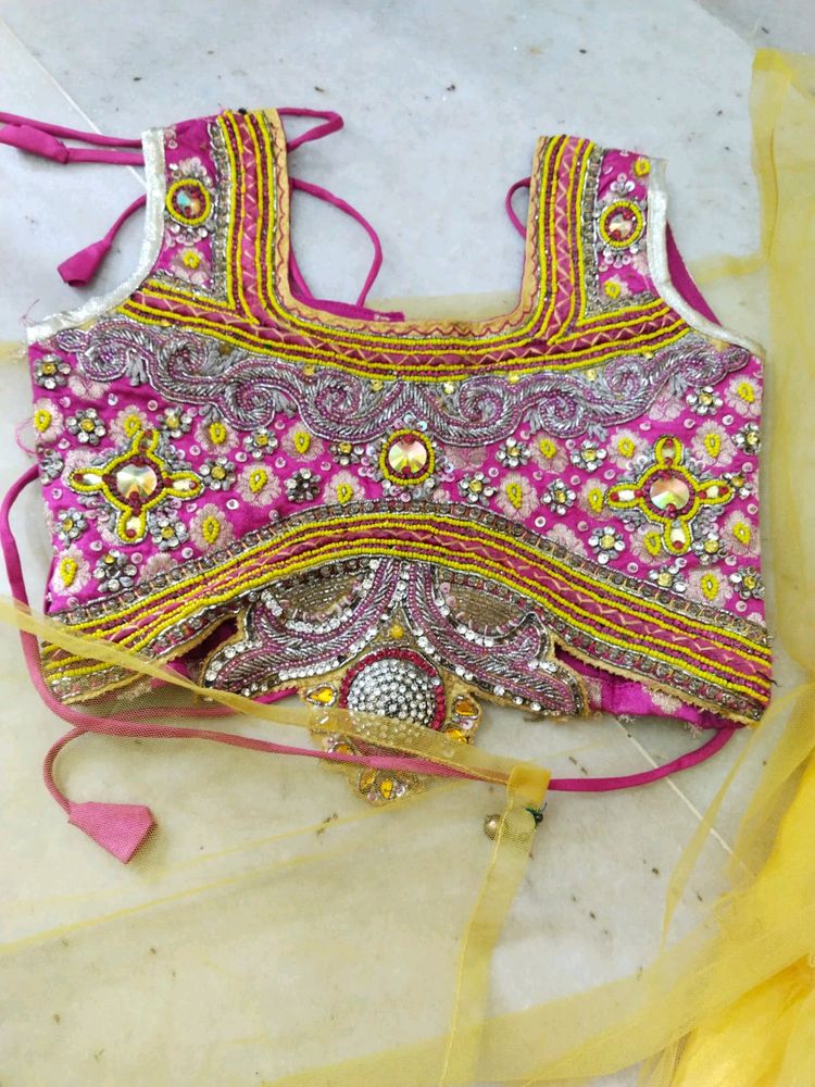 Heavy Mirror Work Lehnga Choli For Girls