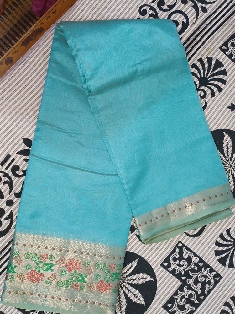 Silk Saree . Sea Ocean  Colour . Prize 1700