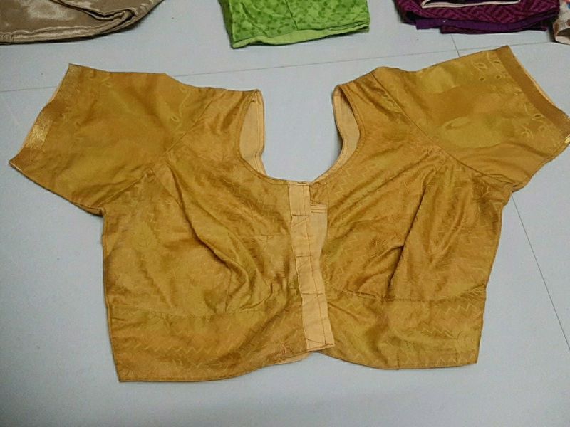 Yellow Party Wear Free Size Blouse