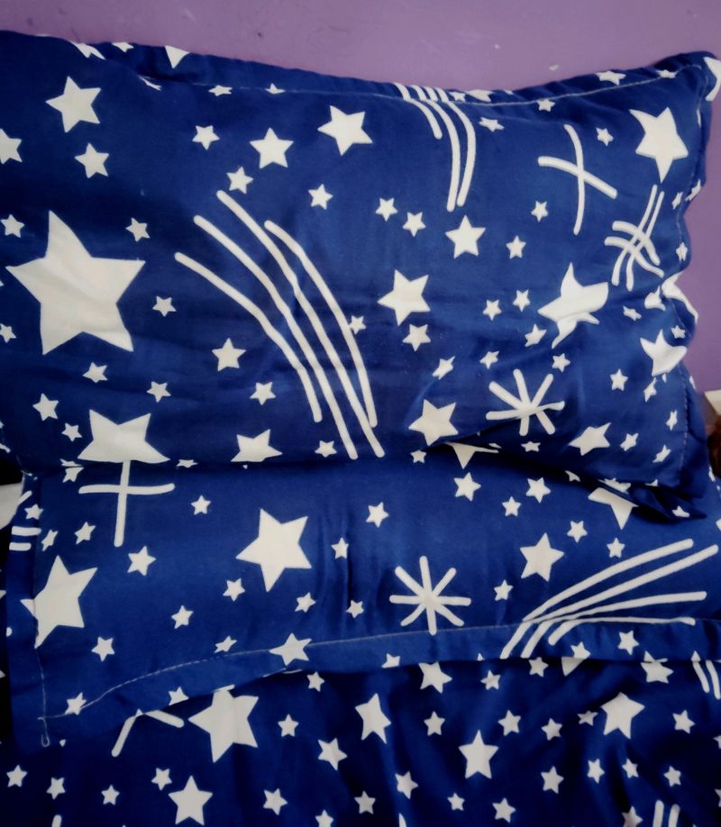 STAR SHAPE BEDSHEET+2 PILLOW COVERS