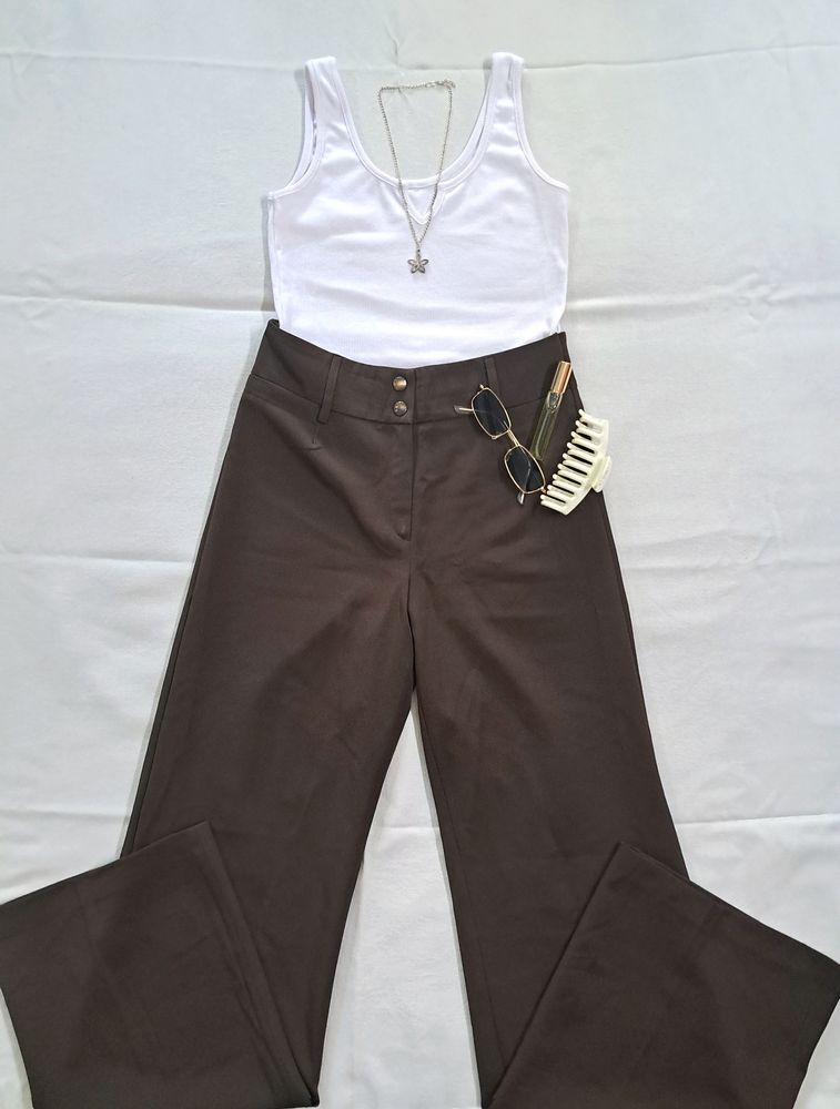 Dark Brown Straight Pants