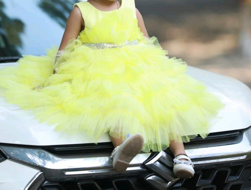 Lemon Yellow Pretty Frock