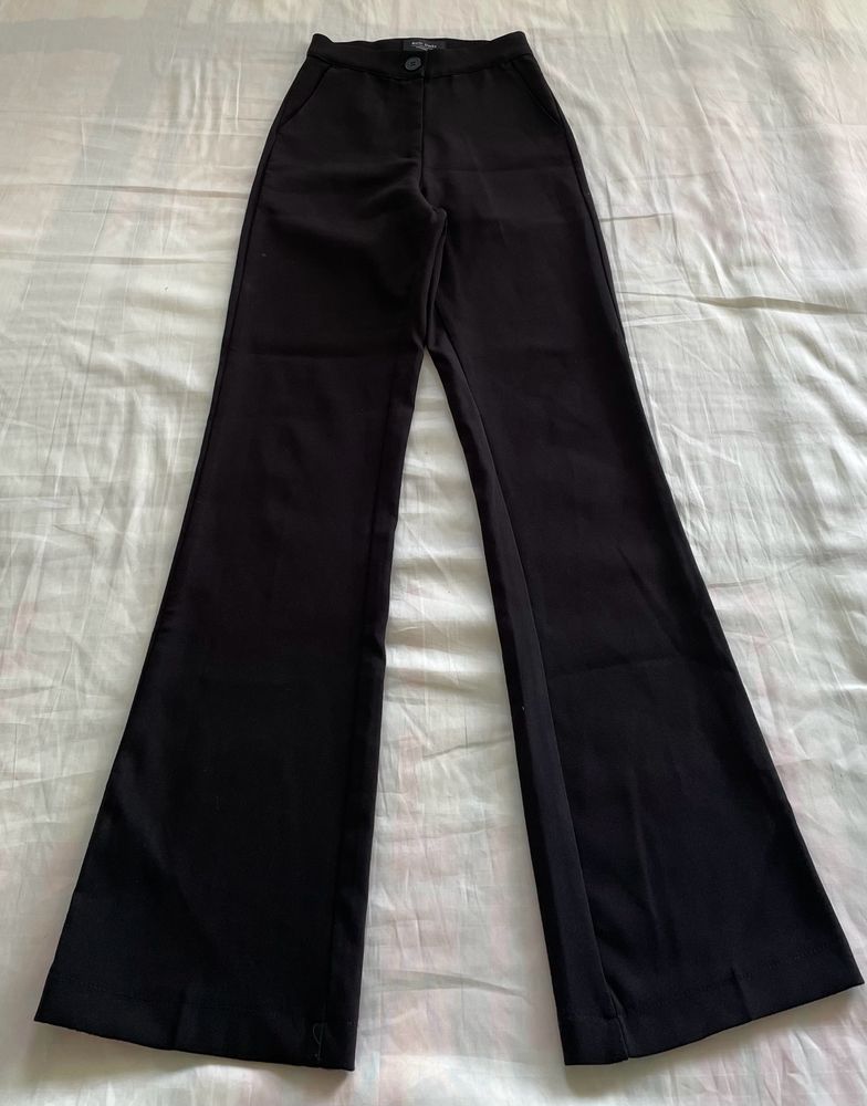 Black Formal Plus Casual Branded Highrise Trouser