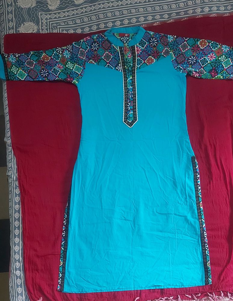 Women Blue Kurta