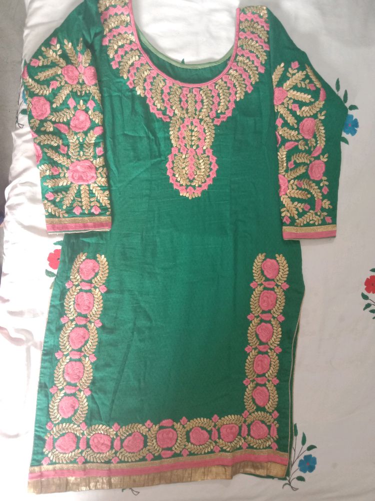 Punjabi Suit Including Embroidery Kurta & Salwar