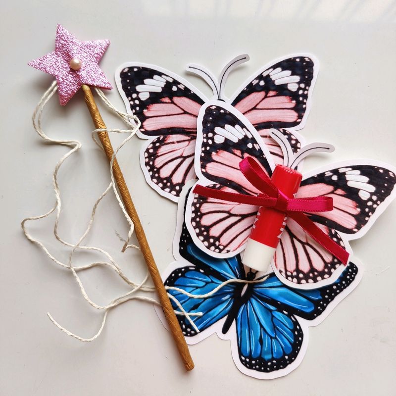 5 Pcs - 1 Star Wand And 4 Butterflies