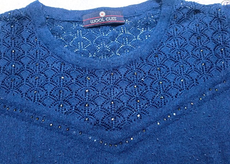 Blue Woolen Top