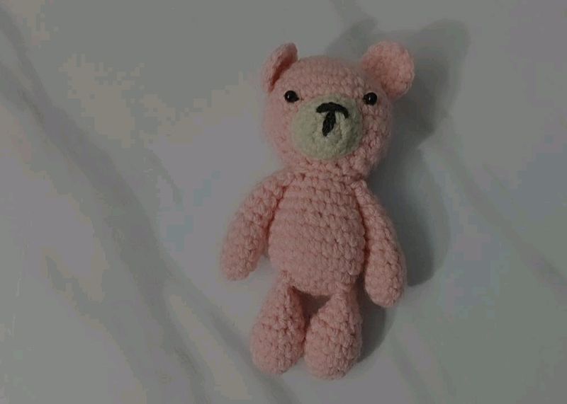 Pink Crochet Teddy