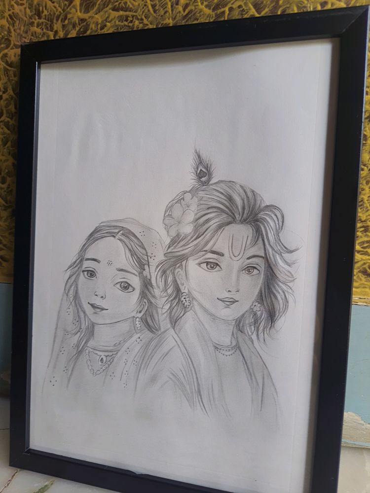 radhe krishna sketch