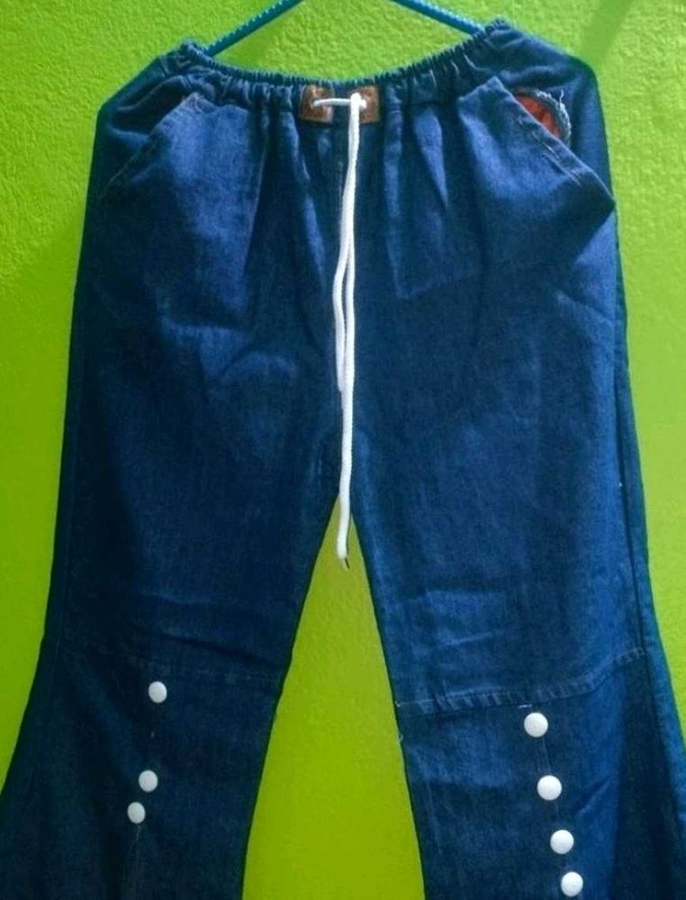 Flared Denim Top Combo