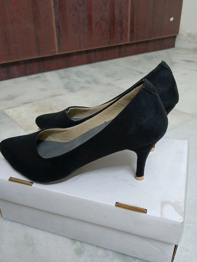 Black Pencil Heels Size 40,Uk 7