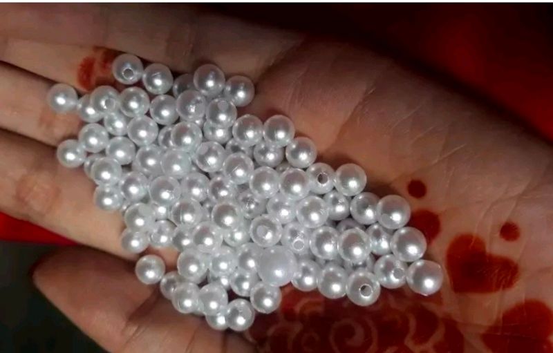 White Beads 6mm 1200 Pcs.for Art Nd Craft