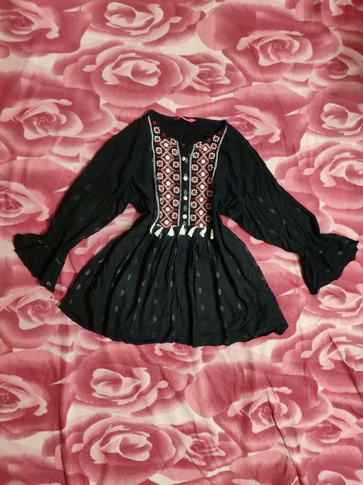 🖤Black Empire Short Kurti 🖤