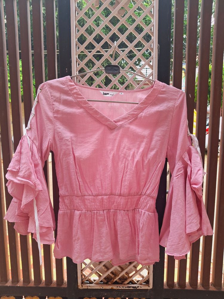 Baby Pink Western Top For Ledgends