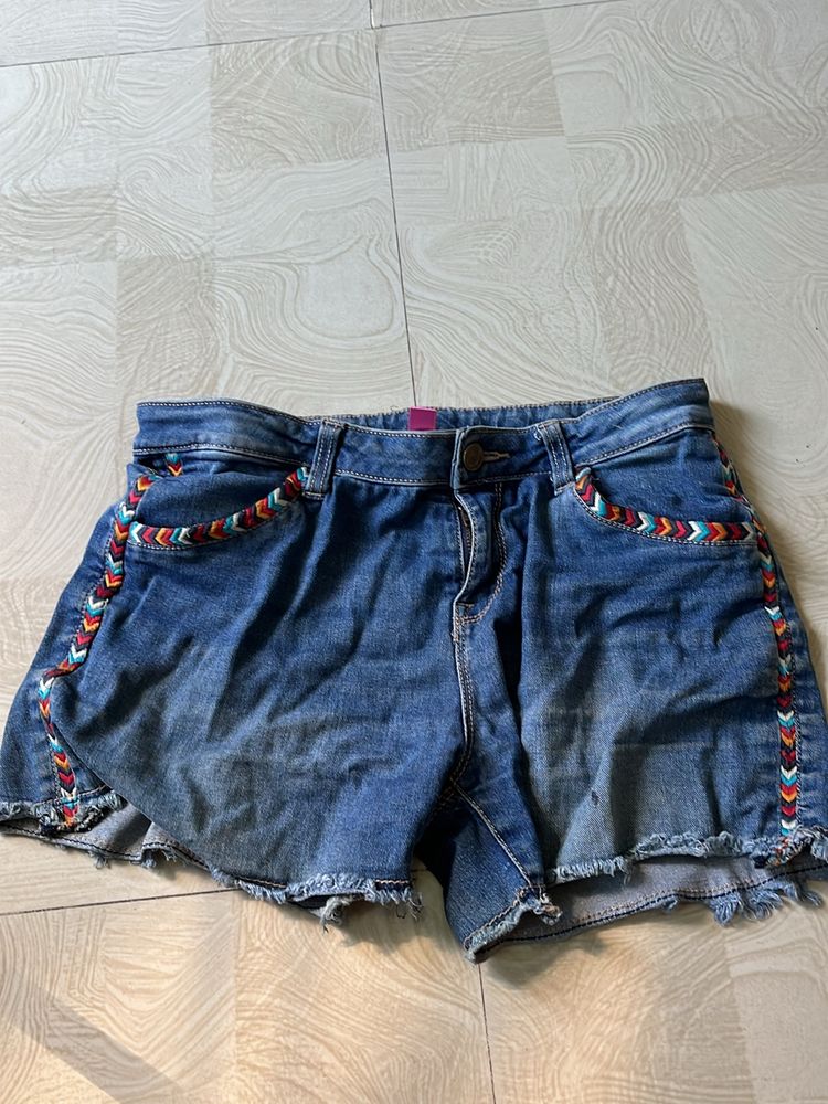 denim shorts