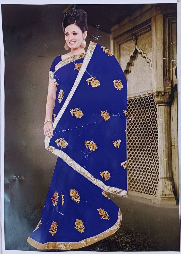 Brand New Party Wear Saree With Blouse Piece