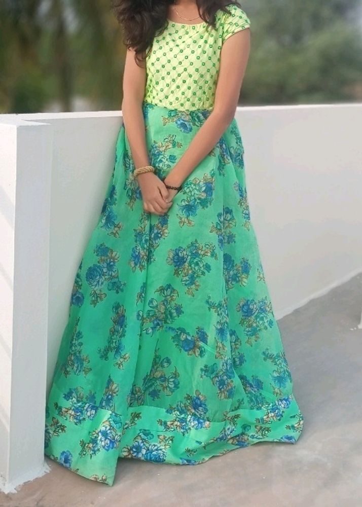 Green Frock.have Margin Of 2 Inches