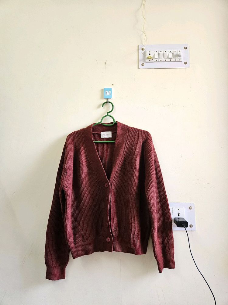 Maroon Cardigan