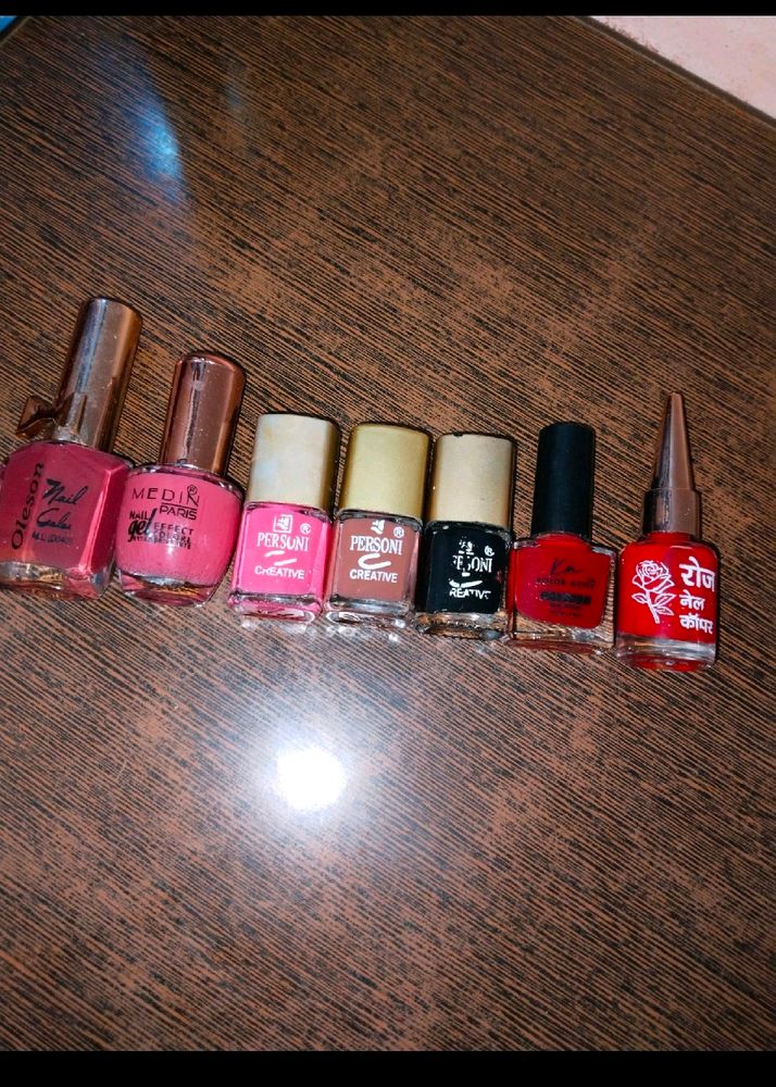 Set Of 7 Beautiful Shades Off Nail paints 💅