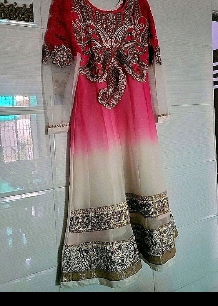 Beautiful Pink Anarkali Kurti New.. With Free Gift