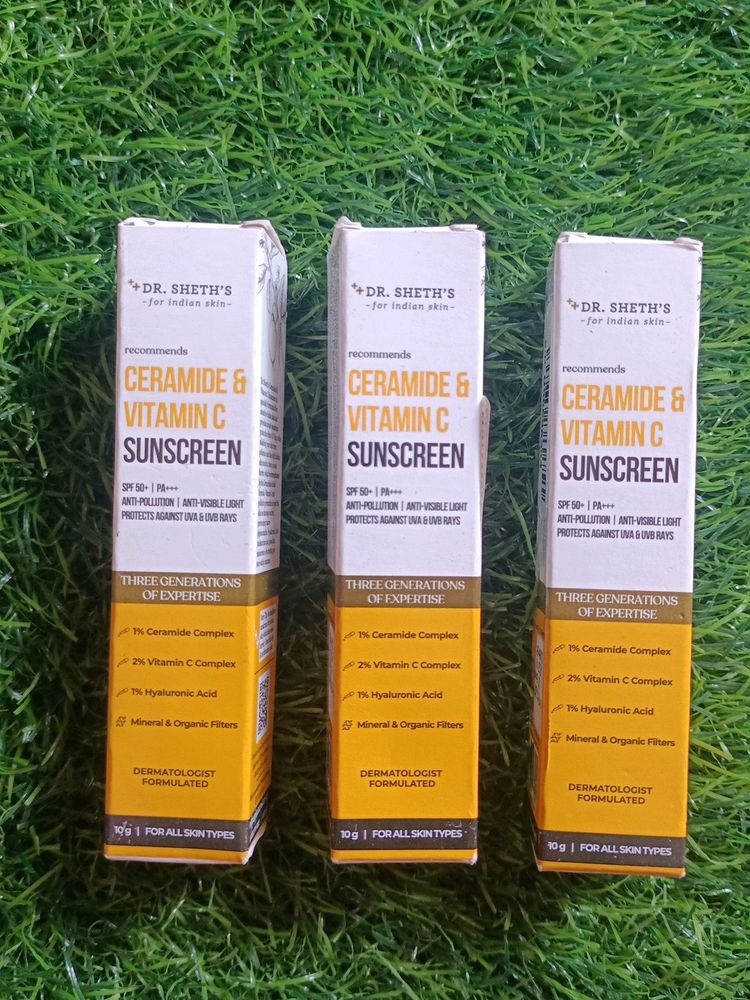 Dr Sheths Ceramide & Vitamin C Sunscreen Pack Of 3