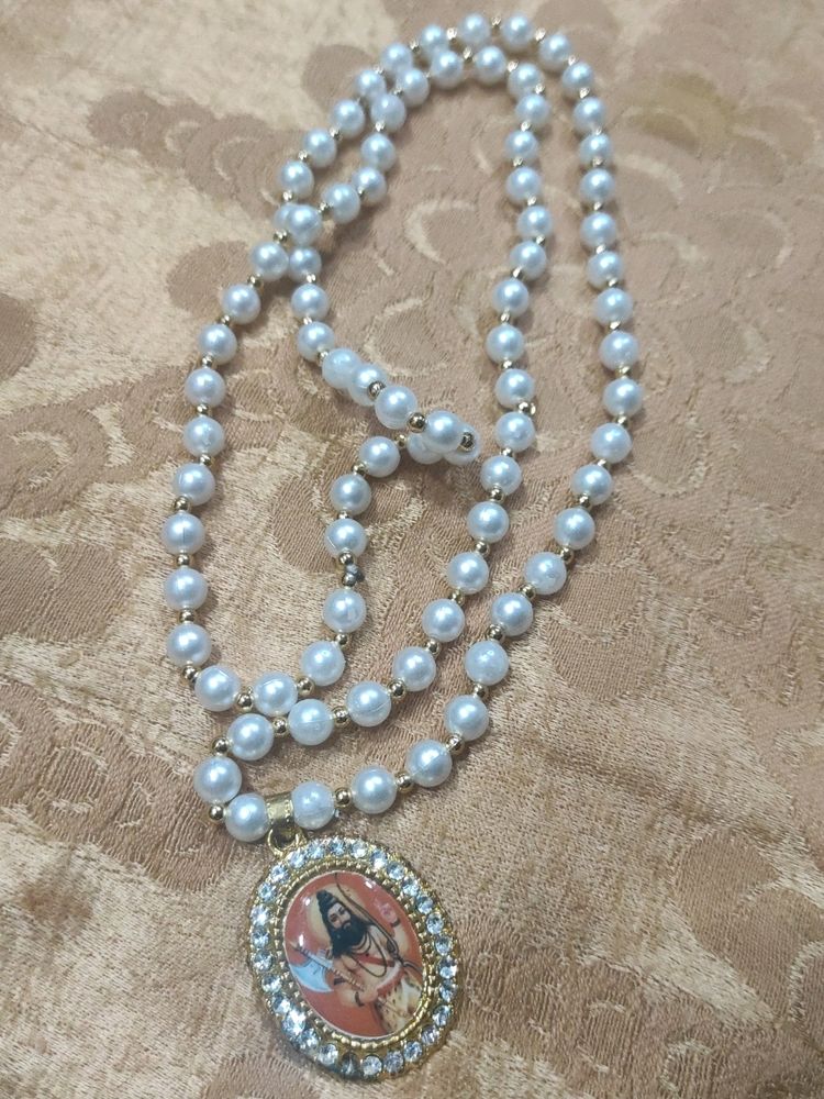 Pearl Mala With Shivji Pendant