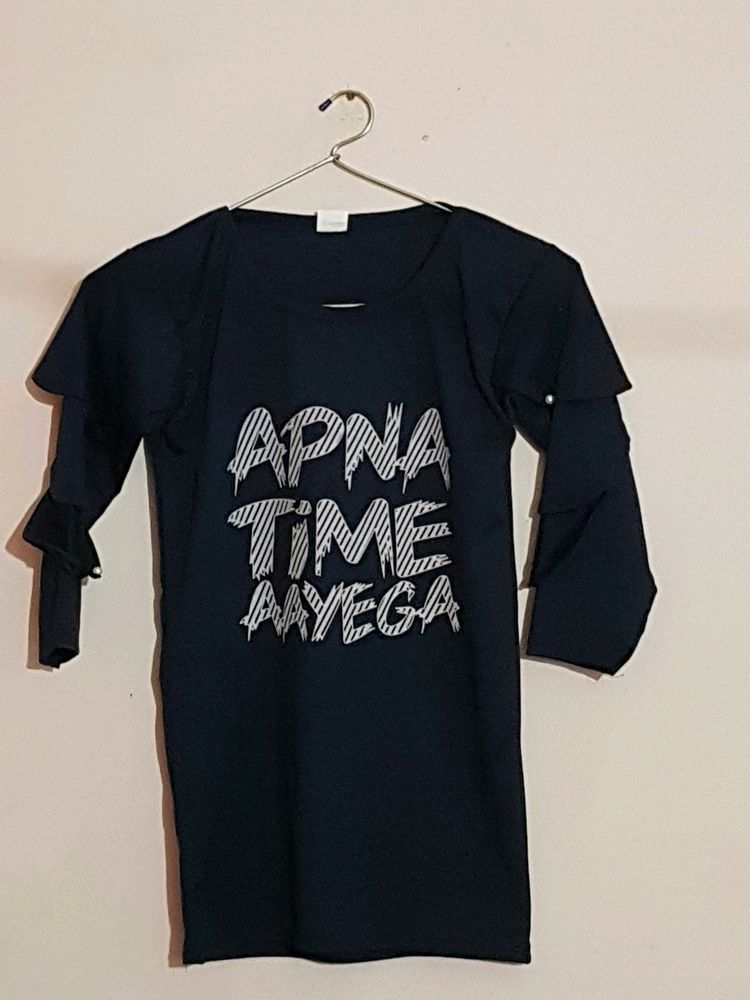 012 Lycra Apna Time Aayega Top For Girls