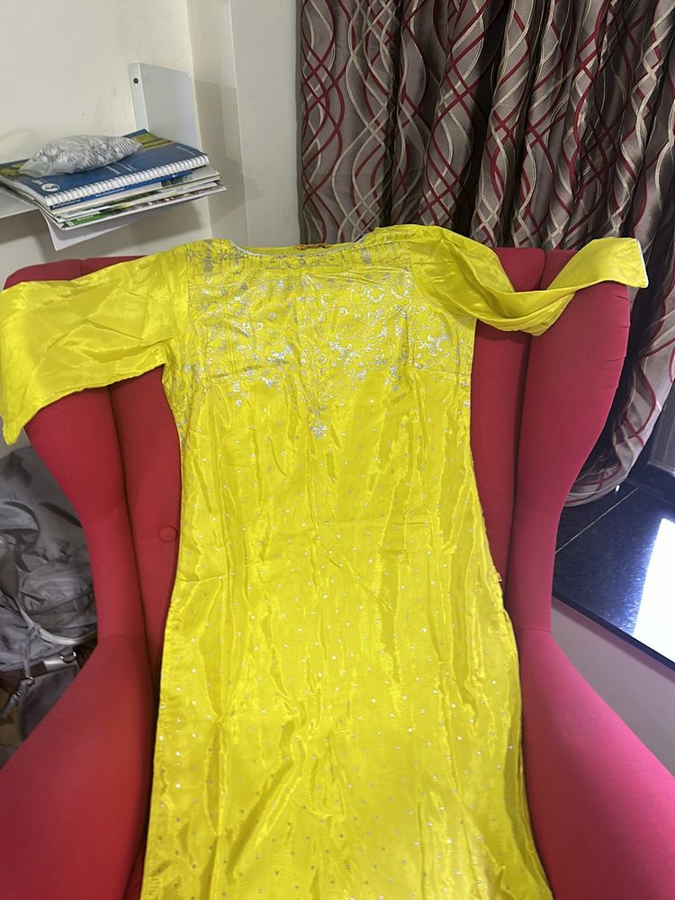 Lemon Colour Kurta