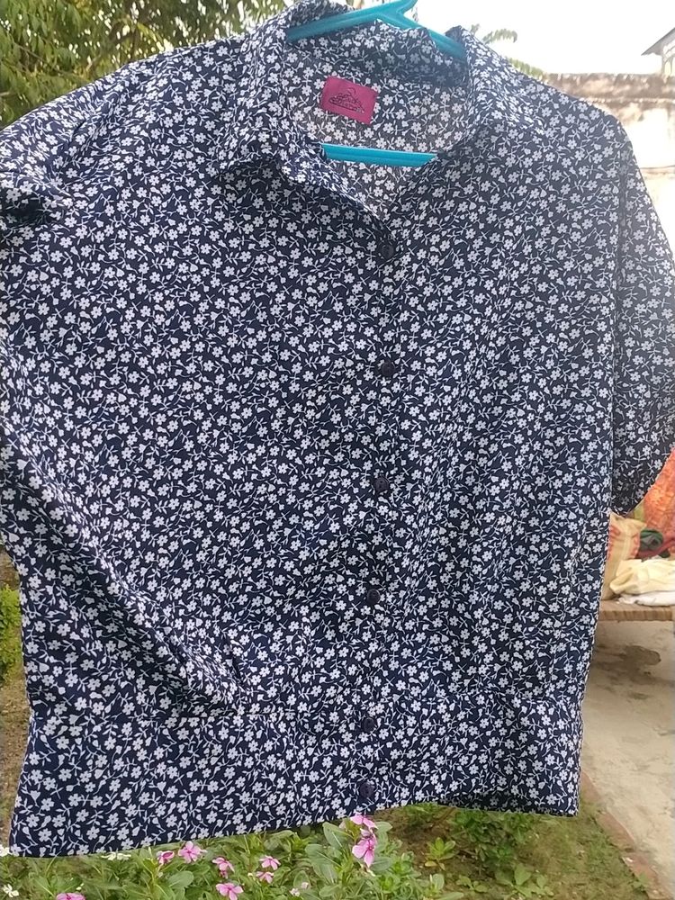 Blue Dotted Shirt