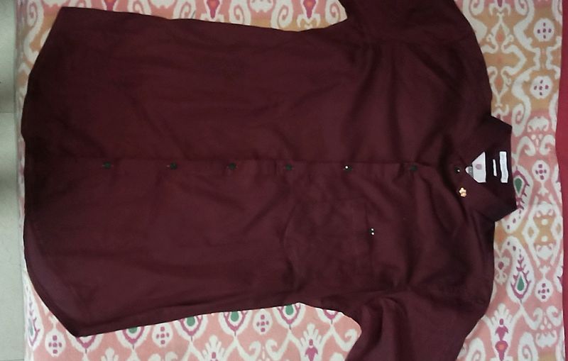 Brand New Full Sleeves Maroon Shirt