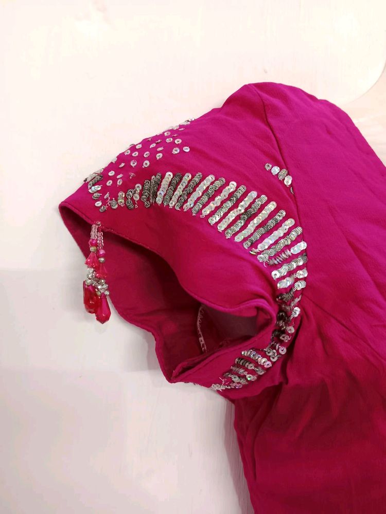 Zari Hand Embrowdari Saree