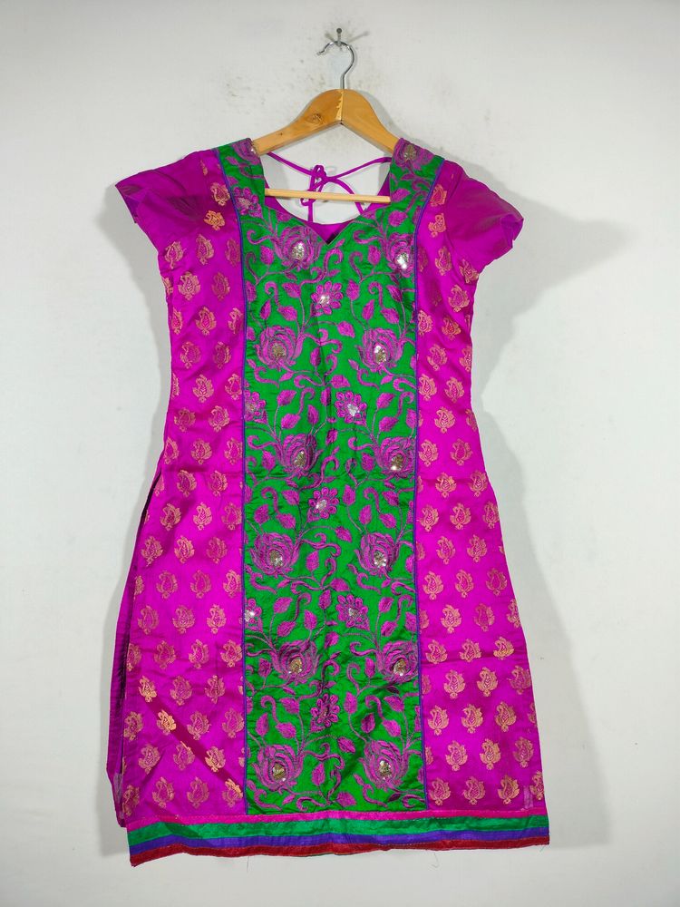 Pink And Green Kurti (Women's)