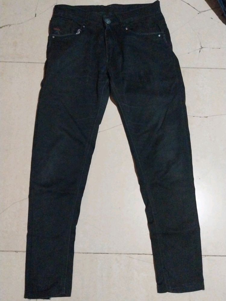 WAGON Black Solid Jeans