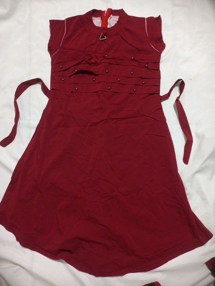 Maroon Dress