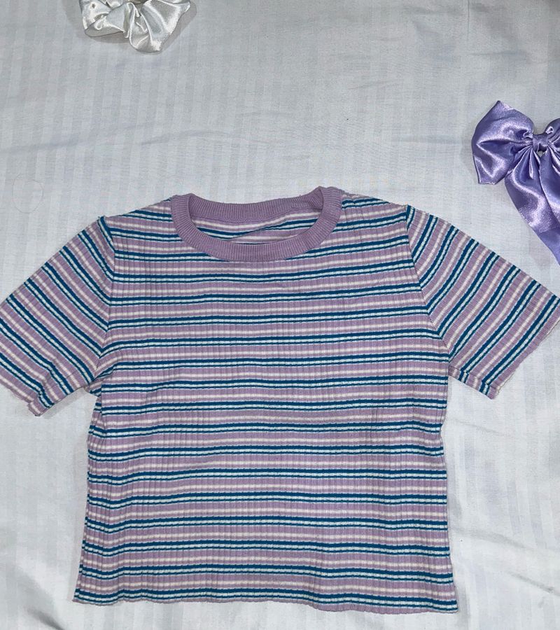 Lavender Ribbed Top