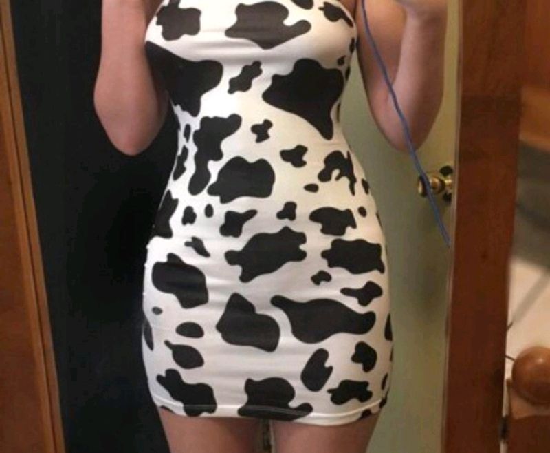 Cow Print Dress