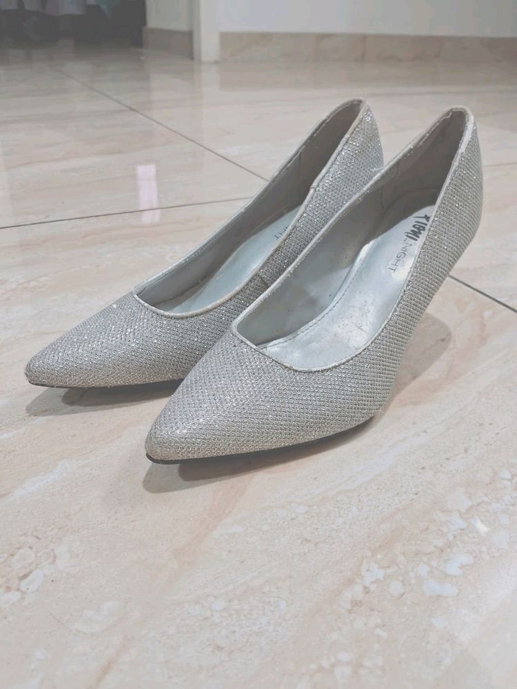 Silver Party Wear Heels