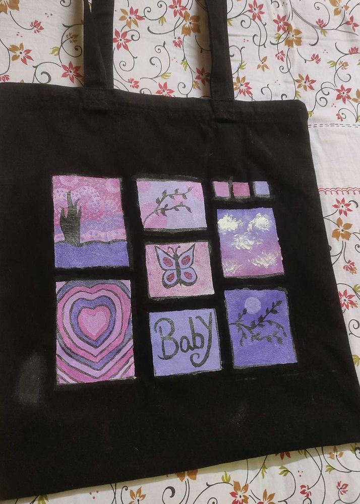 Black Hand Painted Bag