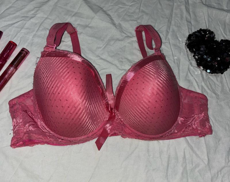 Pink Lacey Bra