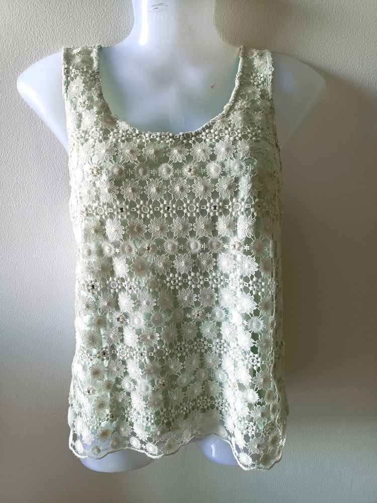 Forever New Crochet Lace Top