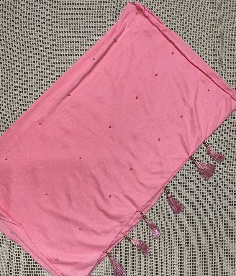 Baby Pink Stretchable Stole